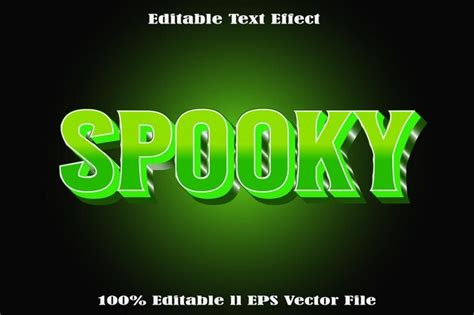 Premium Vector | Spooky editable text effect