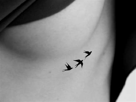 Silhouette Birds Temporary Tattoo