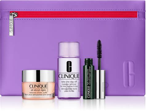 Set - Clinique All About Eyes X-mas Set (mascara/3.5ml + dem/30ml + eye/cr/15ml + pouch) | MAKEUP