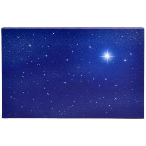 Starry sky with optical fiber pole star 50x40x1.7 cm for nativity scene