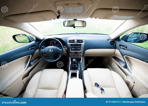 VILNIUS, LITHUANIA - JULY 10, 2012: Luxury Lexus Car Interior. Editorial Stock Photo - Image of ...