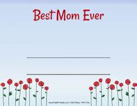 Best Mom Ever Certificate