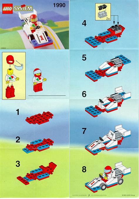 View LEGO® instruction 1990 F1 Race Car - LEGO instructions and catalogs library