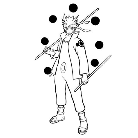 How to Draw Naruto in Six Paths Senjutsu Mode