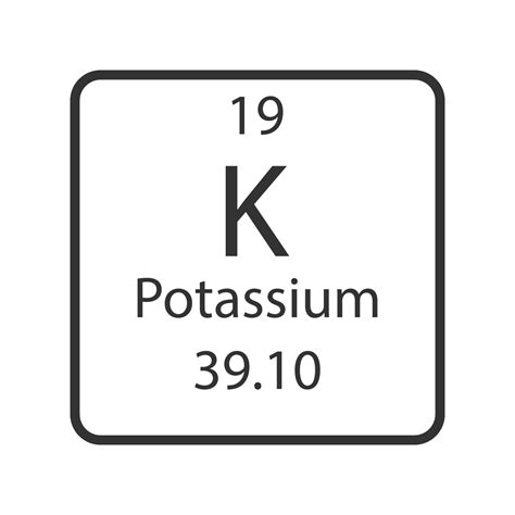 Potassium symbol. Chemical element of the periodic table. Vector illustration. 10426951 Vector ...