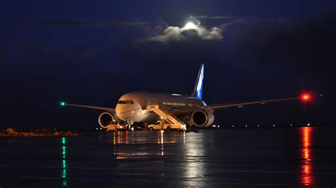 1366x768 resolution | white airplane, airplane, night, lights, aircraft HD wallpaper | Wallpaper ...