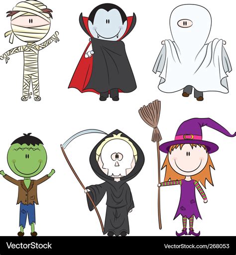 Halloween characters Royalty Free Vector Image