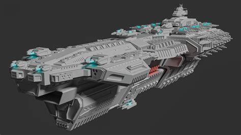 ArtStation - Sci-Fi War Ship