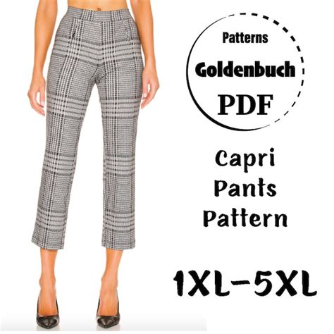 Capri Pants Pattern - Etsy