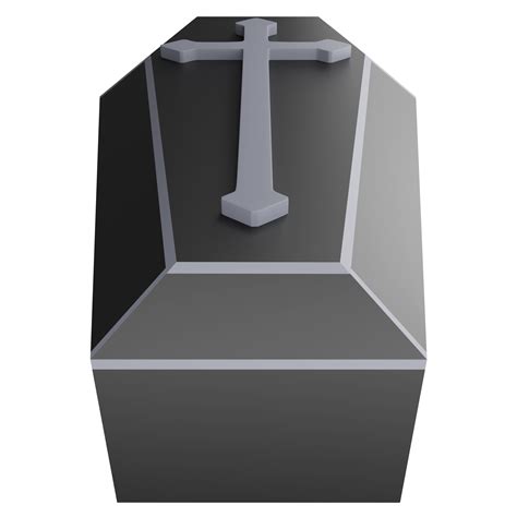 Halloween coffin clipart flat design icon isolated on transparent background, 3D render ...