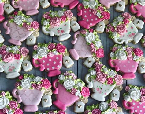 Tea Party Theme Set Cookies - Etsy