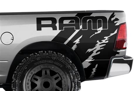 Dodge Ram 1500/2500/3500 (2009-2018) 6.5 BED Vinyl Decal Wrap RAM QUARTER – Factory Crafts