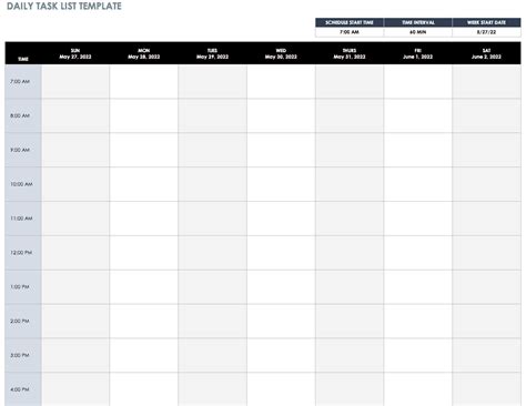 Daily Task List Template Word - Toptemplate.my.id