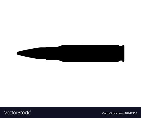 Bullet silhouette art Royalty Free Vector Image