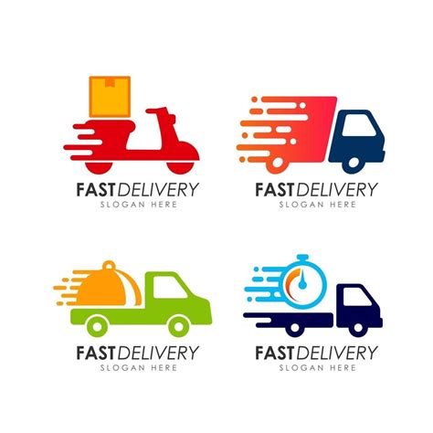 fast delivery courier logo design template 2526029 Vector Art at Vecteezy