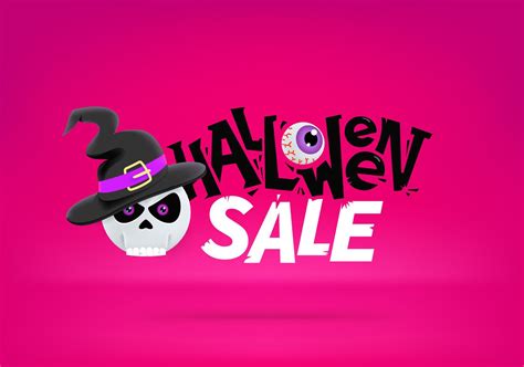 Halloween sale vector banner with skull 3557213 Vector Art at Vecteezy