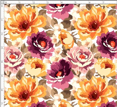 Floral Pattern Fabric Flower Pattern Fabric 100% Organic - Etsy