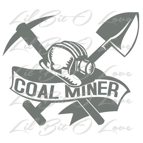 Coal Miner Tools Hardhat Light Shovel & Pickaxe Vinyl Decal - Etsy