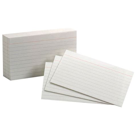 Oxford White Commercial Index Cards, 3" x 5", Ruled, 1000/pkg - ESS00031 | Tops Products | Index ...