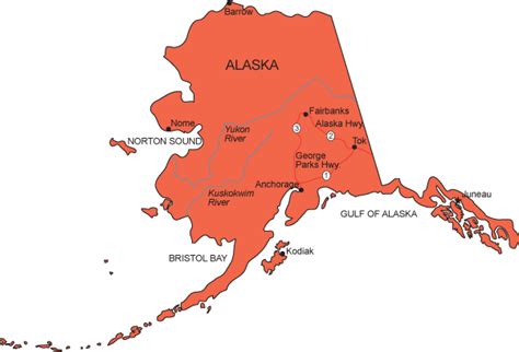 AK Map - Alaska State Maps