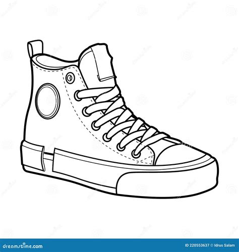 One Line Sneaker Design Silhouette.Hand Drawn Minimalism Style Vector | CartoonDealer.com #169322079