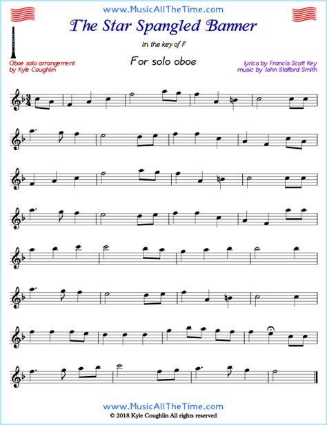 The Star Spangled Banner Oboe Sheet Music