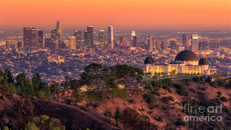 Los Angeles Skyline at sunset Photograph by Lavin Photography - Pixels