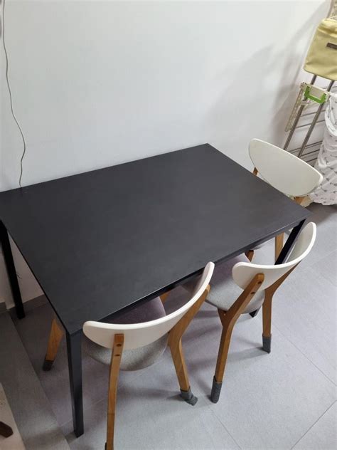 IKEA Black table, Furniture & Home Living, Furniture, Tables & Sets on Carousell