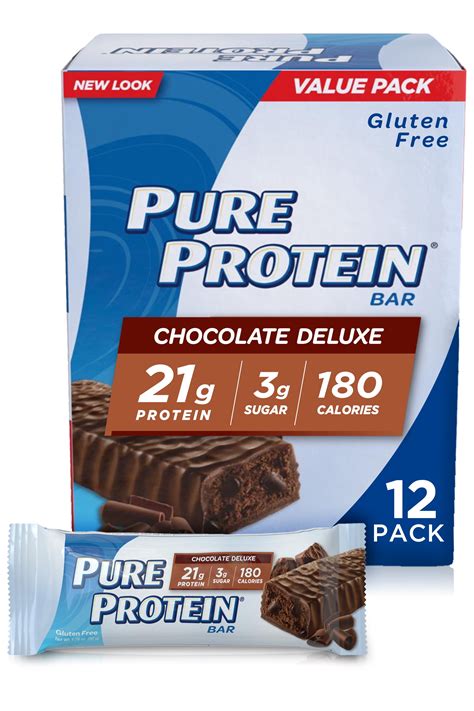 Pure Protein Bars, Chocolate Deluxe, 21 g Protein, 1.76 oz, 12 ct - Walmart.com