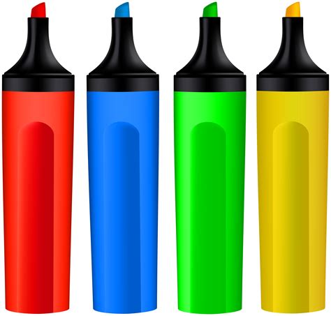 Colored Markers PNG Clip Art Image | Gallery Yopriceville - High-Quality Free Images and ...