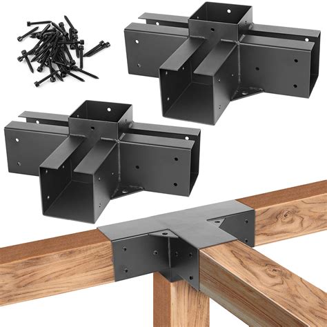 Buy Wood Pergola Kit Bracket 4x4 – Stainless Steel 3-Way Pergola DIY Corner Bracket kit for 4x4 ...