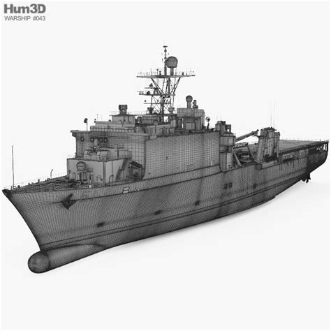 Harpers Ferry-class dock landing ship 3D model - Download Warship on 3DModels.org