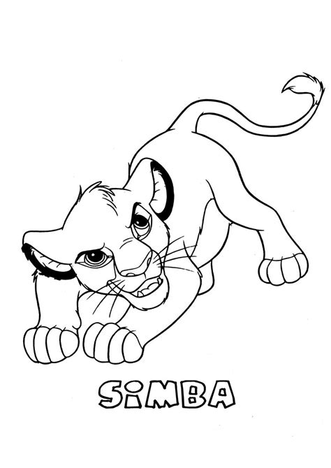 Simba4 the lion king coloring page