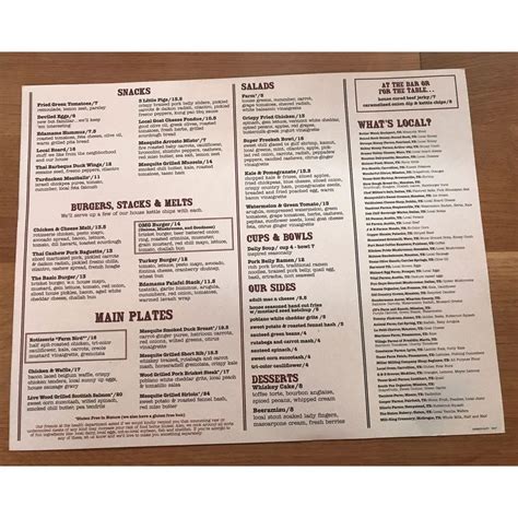 Menu at Whiskey Cake Kitchen & Bar, Friendswood, Gulf Fwy