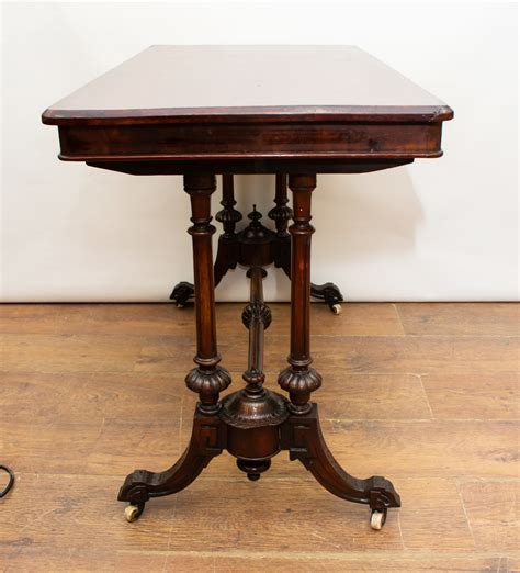 Victorian Side Table - Antique Furniture Burr Walnut 1880