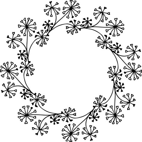 vector illustration of a floral ornament in black and white colors ...