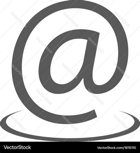 Email address icon simple Royalty Free Vector Image