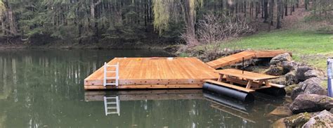 Installing a Floating Dock For Your Pond - NyDock Floating Docks ...