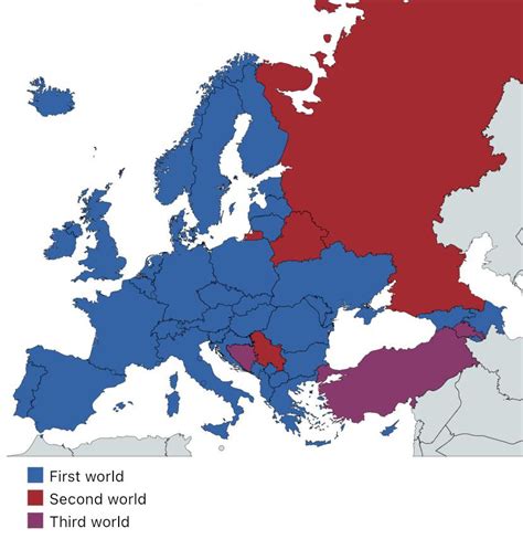 Map of first, second, and third world countries in 2022. : r/Maps