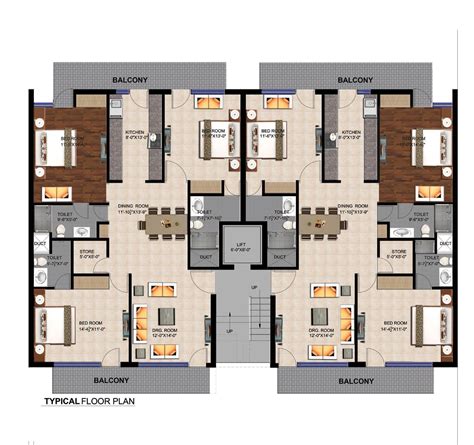 Apartment Building Floor Plans - Decorative Canopy