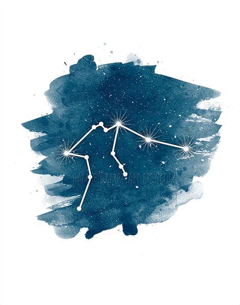 Aquarius Zodiac Constellation Astrology print by HamptyDamptyArt ...