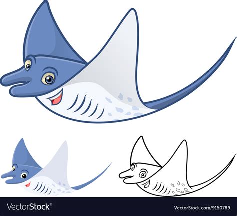 Manta ray Royalty Free Vector Image - VectorStock