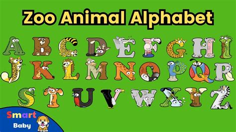 Zoo Animals for kids / Alphabet Animal A-Z / a-z animal alphabets ...