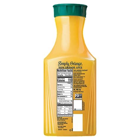 Simply Orange Juice Nutrition Facts Label | Besto Blog