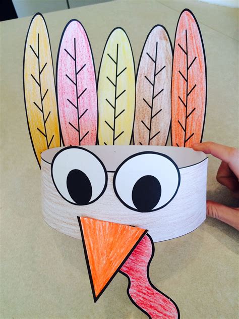 Turkey Hat | Kindergarten thanksgiving crafts, Kindergarten crafts ...