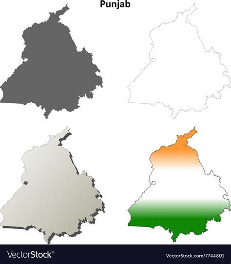 Outline Map Of Punjab - Draw A Topographic Map