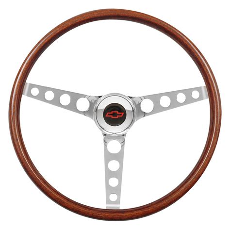 GT Performance® 14-4337 - 3-Spoke GT3 Classic Hole Style Wooden Steering Wheel