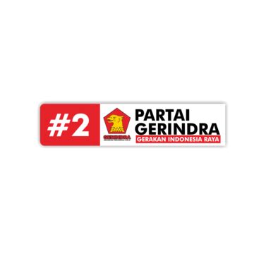 Gerindra Party Logo Sticker Serial Number 2 Indonesian Election 2024 Vector, Gerindra Party ...