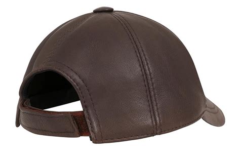 Genuine Brown Leather Baseball Cap - Curve Peak | LLD Original