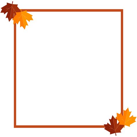 Fall Border Clip Art - 10 Free PDF Printables | Printablee